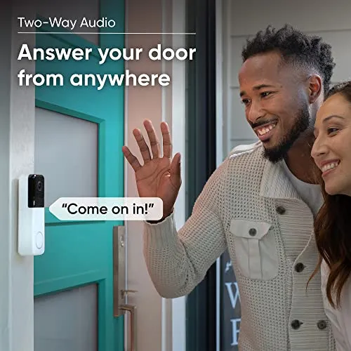 Wyze Wireless Video Doorbell Pro (Chime Included), 1440 HD Video, 1:1 Aspect Ratio: 1:1 Head-to-Toe View, 2-Way Audio, Night