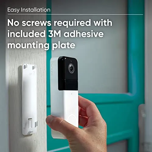Wyze Wireless Video Doorbell Pro (Chime Included), 1440 HD Video, 1:1 Aspect Ratio: 1:1 Head-to-Toe View, 2-Way Audio, Night