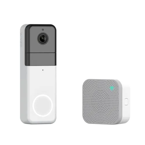 Wyze Wireless Video Doorbell Pro (Chime Included), 1440 HD Video, 1:1 Aspect Ratio: 1:1 Head-to-Toe View, 2-Way Audio, Night