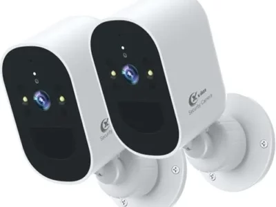 XVIM 2PCS 4MP Security Cameras Wireless Outdoor, 2.5K WiFi Indoor Home Security Cameras with PIR Motion Detection, 2.4GHz