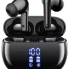 YAQ Wireless Earbuds Bluetooth Headphones, 40H Playtime Stereo IPX5 Waterproof Ear Buds, LED Power Display Cordless in-Ear