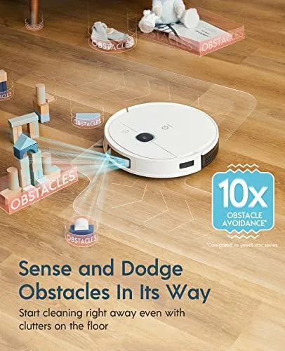 Yeedi vac 2 Robot Vacuum and Mop Combo, Powerful 3000Pa Suction with Smart Mopping, Advanced 3D Obstacle Avoidance,110 min