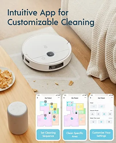 Yeedi vac 2 Robot Vacuum and Mop Combo, Powerful 3000Pa Suction with Smart Mopping, Advanced 3D Obstacle Avoidance,110 min