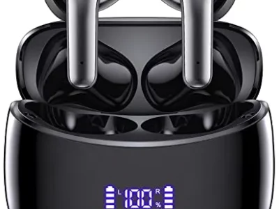 ZINGBIRD Wireless Earbuds Bluetooth Headphones 60H Playtime Ear Buds with LED Power Display Charging Case Earphones in-Ear