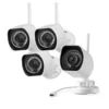 Zmodo 1080p Full HD Outdoor Wireless Security Camera System, 4 Pack Smart Home Indoor Outdoor WiFi IP Cameras with Night