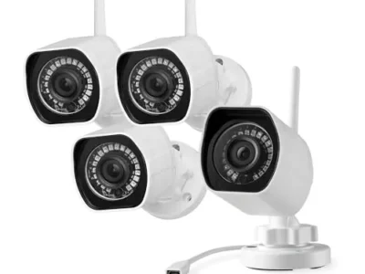Zmodo 1080p Full HD Outdoor Wireless Security Camera System, 4 Pack Smart Home Indoor Outdoor WiFi IP Cameras with Night