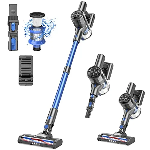 ZokerVacuum 101 Vacuum Cleaners for Home, Cordless Vacuum Cleaner with 80000 RPM High-Speed Brushless Motor, 2600mAh