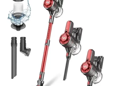 ZokerVacuum Vacuum Cleaners for Home, Cordless Vacuum Cleaner with 80000 RPM High-Speed Brushless Motor, 2200mAh Powerful