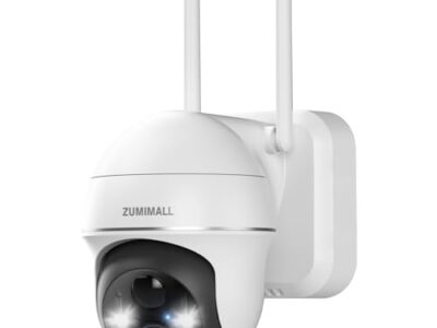 ZUMIMALL Security Cameras Wireless Outdoor WiFi with 360° PTZ, 2K Battery Powered Cameras for Home Surveillance, Spotlight &